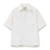 White Open Collar Polo Shirt