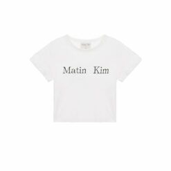 LOGO CROP TOP IN WHITE