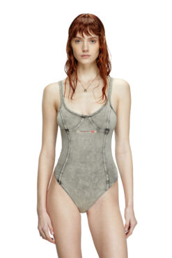 Bodysuit in denim-effect jersey