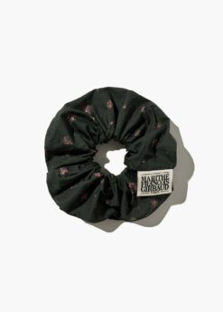 CLASSIC LOGO FLOWER HAIR SCRUNCHIE black