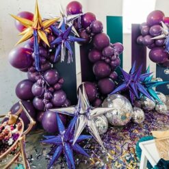 Purple Star Balloons - Assorted Sizes