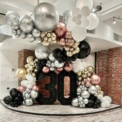 multi-color metallic balloon garland 100 pcs balloons various sizes pack of 18 inch 12 inch 10 inch 5 inch for party decorations