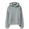 그레이 라인 자수 후드 티셔츠