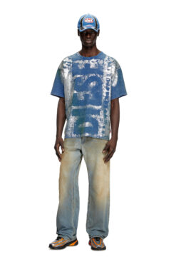 Logo T-shirt with metallic effects