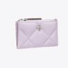 Kira Diamond Quilt Zip Card Case - Purple Heather