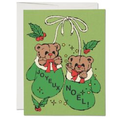 Holiday Bear Mittens Card Set
