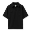 Black Open Polo Shirt