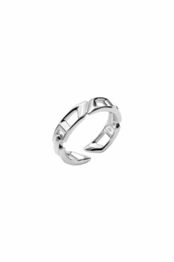 D Logo Sterling Silver Band Ring