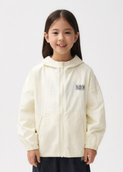 KIDS CLASSIC LOGO HOODIE WINDBREAKER ivory