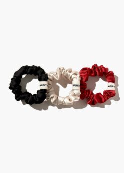 [5/9 예약발송] REGULAR LOGO SATIN HAIR SCRUNCHIE 3PACK mix
