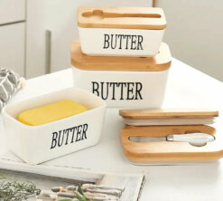 lanfengye-ceramic-butter-dish-with-bamboo-lid-and-knife-butter-keeper-container-for-customize