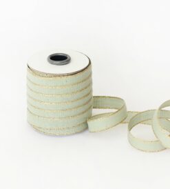 cotton ribbon spool of 20 yards sage gold