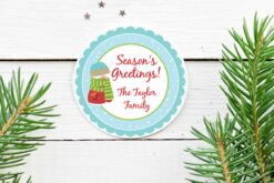 holiday sticker labels set