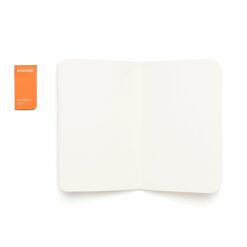 compact portable blank apricot notebook