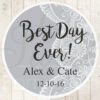 Wedding Favor Stickers Gray Set of 24