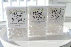 Wedding Favor Mint Labels - Greenery Leaf Set of 24