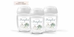 fall themed sanitizer favor labels