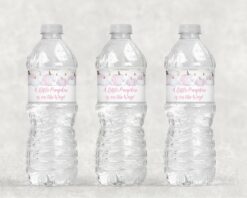 Fall-themed Baby Shower Water Bottle Labels