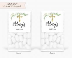 Baptism Party Favor Mint Labels Set of 24