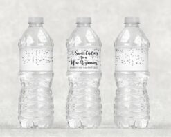New Year's Beverage Decorations - Glitter and Black Set of 10