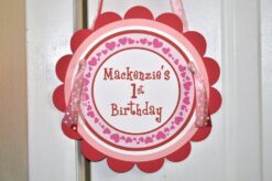 Heart Birthday Party Sticker Labels Set