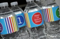 Colorful Water Bottle Labels