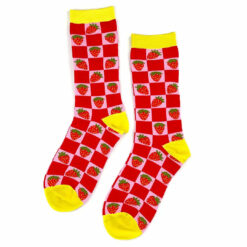 Berry print blended knit socks