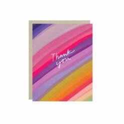 striking multicolor stripe thank you note
